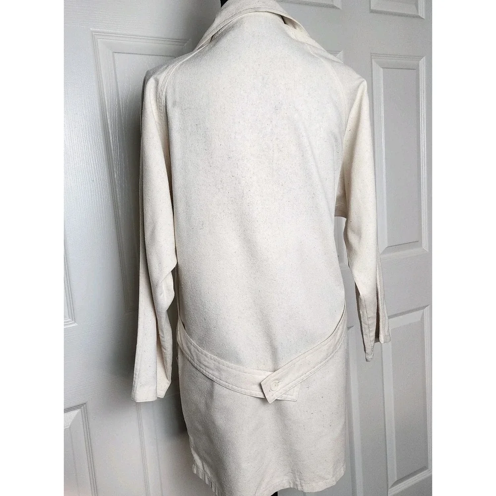 Vintage Naturelle George Georgiou Raw Silk Cardigan Cream‎ XS Coat Lagenlook